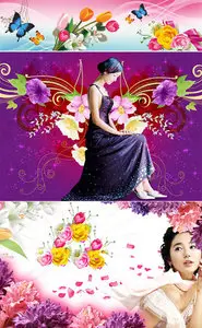 PSD templates - Spring and girls