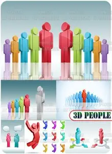 Stock Vector - 3D People 0106