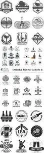 Vectors - Drinks Retro Labels 2