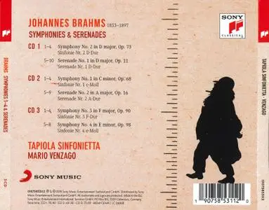 Tapiola Sinfonietta, Mario Venzago - Brahms: Symphonies Nos. 1-4, Serenades Nos. 1 & 2 (2018)