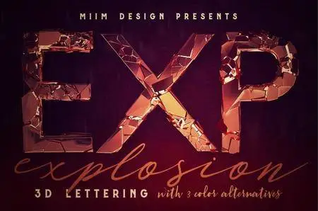 CreativeMarket - Explosion - 3D Lettering