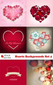 Vectors - Hearts Backgrounds Set 4