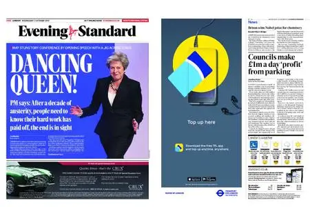 London Evening Standard – October 03, 2018