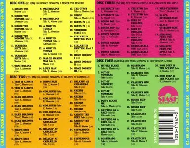 Charlie Parker - The Complete Dial Sessions (1993) {4CD Set, Stash Records ST-CD-567~70 rec 1946-1947}