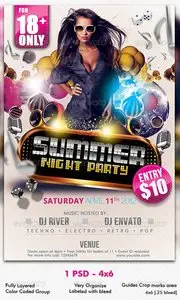 GraphicRiver Summer Night Party Flyer