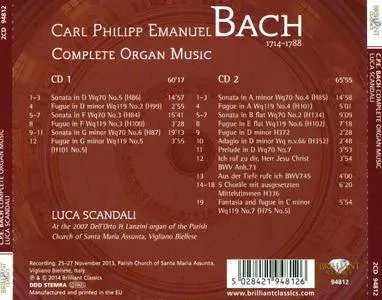 Luca Scandali - C.P.E. Bach: Complete Organ Music (2014)