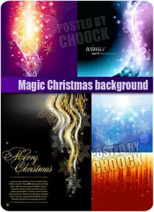 Stock Vector: Magic Christmas background