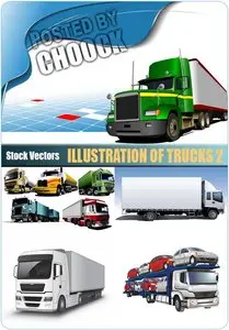 Illustration of trucks 2 - Stock Vector