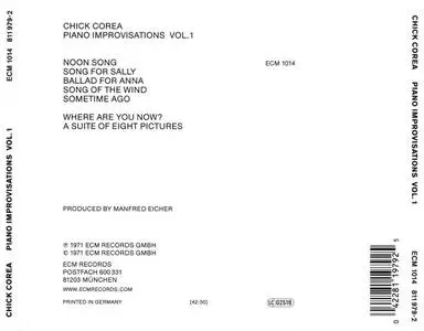 Chick Corea - Piano Improvisations Vol.1 (1971) {ECM 1014}