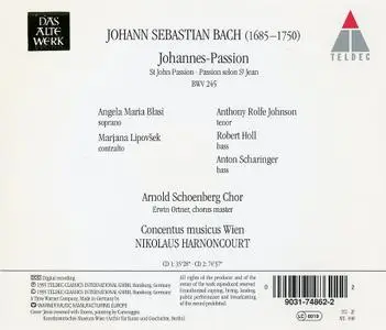 Nikolaus Harnoncourt, Concentus musicus Wien, Arnold Schoenberg Chor - Johann Sebastian Bach: Johannes-Passion (1995)