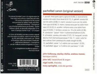 John Holloway, Stanley Ritchie, Andrew Manze - Pachelbel: Canon & other 17th century music for three violins (1998)