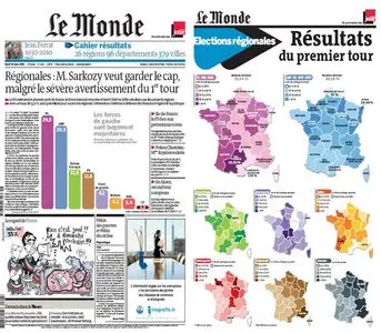 Le Monde du Mardi 16 mars 2010 + Supp Élections
