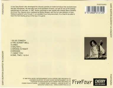 Gary Burton Quartet - In Concert (1968) {2012 FiveFour Remaster}