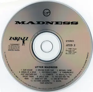 Madness - Utter Madness (Zarjazz JZCD 2) (UK 1986)