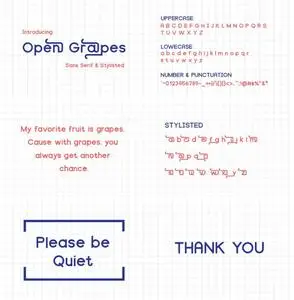 Open Grapes Font