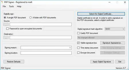 PDF Signer 8.7