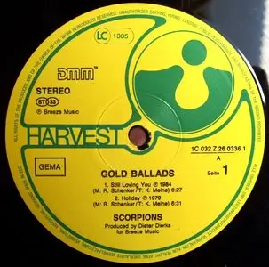 Scorpions - Gold Ballads (1984) Vinyl - Harvest (24bit-96kHz)