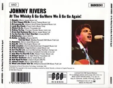 Johnny Rivers - At The Whisky a Go Go & Here We a Go Go Again! (1964) {BGO Records BGOCD241 rel 1994}