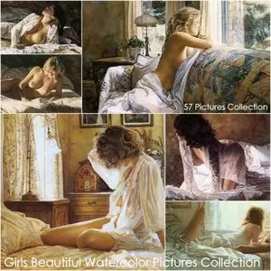 Girls Beautiful Watercolor Pictures Collection
