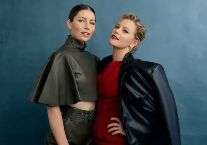 Jessica Biel and Elizabeth Banks by Anthony Avellano for Deadline