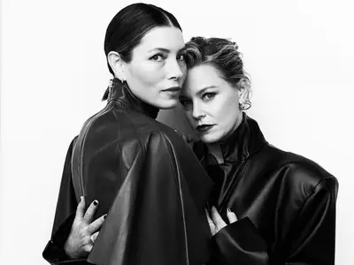 Jessica Biel and Elizabeth Banks by Anthony Avellano for Deadline