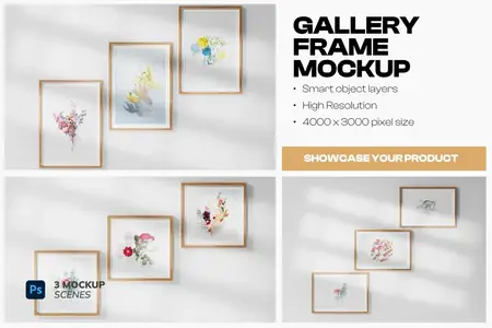 EE - Wall Photo Gallery Frame Mockup X7KPQK3