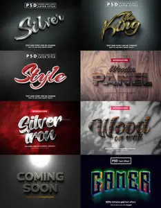 Psd text effect set part 49