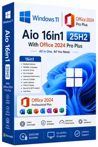 Windows 11 Aio 16in1 25H2 Build 26200.8875 (No TPM Required) With Office 2024 Pro Plus Multilingual Preactivated July 2026