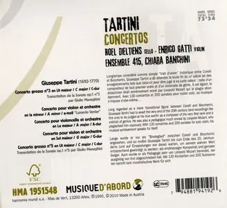 Giuseppe Tartini - Ensemble 415 / Banchini - Concertos (1995/2010, Harmonia Mundi # HMA 1951548)
