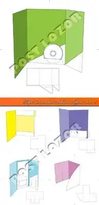Paper box product with print layout vector 6