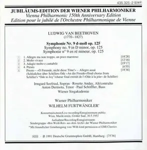 Wilhelm Furtwangler - Beethoven: Symphony  No. 9 / VPO 150th Anniversary Edition (1991)