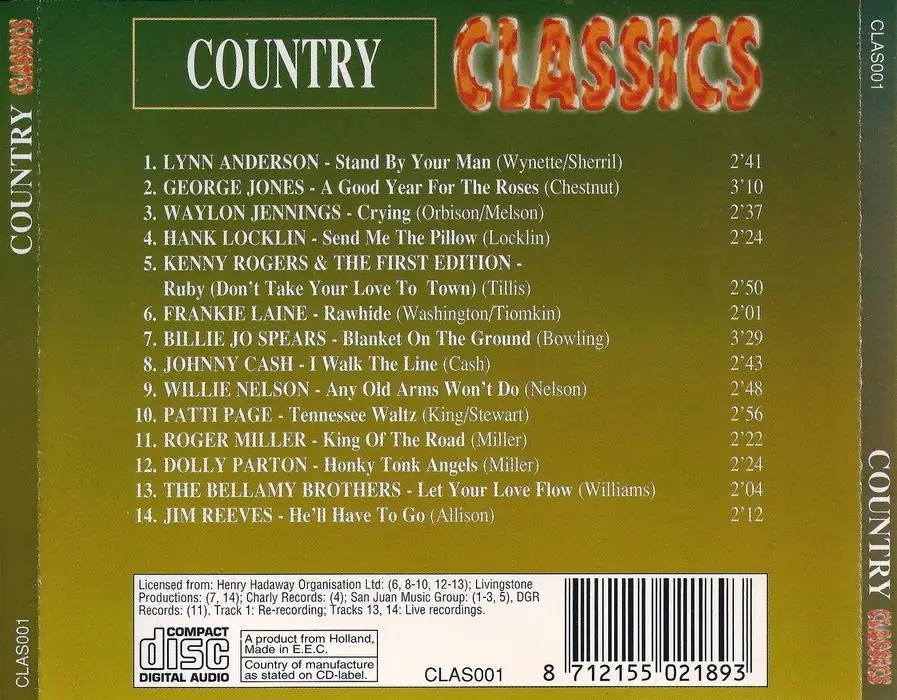 V.A. – Country Classics (1995) -repost / AvaxHome