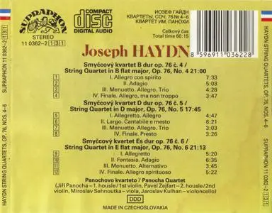 Panocha Quartet - Haydn: String Quartets, Op. 76 Nos. 4-6 (1990)