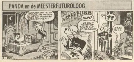 Kranten Strips 00 Panda V192 Panda En De Meester Futuroloog Nieuwsblad Van Het Noorden 1990