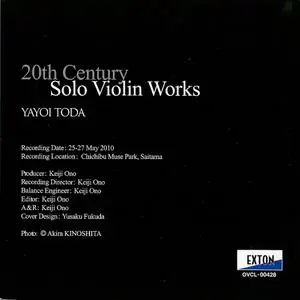 Yayoi Toda - 20th Century Solo Violin Works (2010)