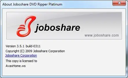 Joboshare DVD Ripper Platinum 3.5.1.0311