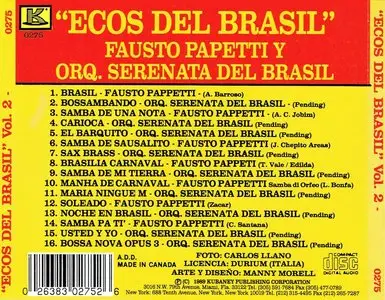 Fausto Papetti & Orquesta Serenata del Brasil – Ecos del Brasil (2) (1989)