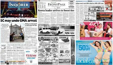 Philippine Daily Inquirer – November 21, 2011