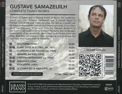 Olivier Chauzu - Gustave Samazeuilh - Complete Piano Works (2015) {Grand Piano}