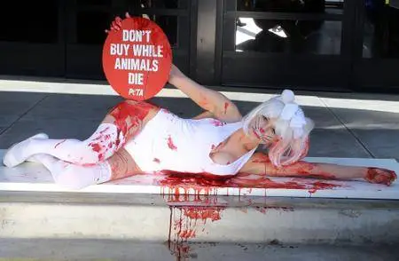 Courtney Stodden - Peta Campaign in Los Angeles on April 14, 2016