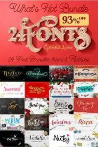 CreativeMarket - What's Hot Bundle vol.10 - 24 Fonts