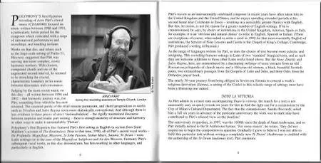 Arvo Part - Triodion and Other Choral Works -  Polyphony & Stephen Layton (2003) {Hyperion SACD Hybrid SACDA67375}