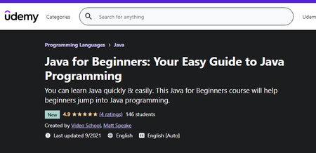 Java for Beginners: Your Easy Guide to Java Programming (09/2021)