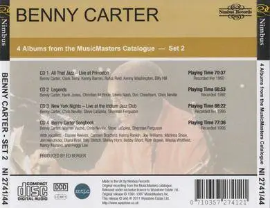 Benny Carter - 4 Albums From The MusicMasters Catalogue - Set 2 (1990-95) {4CD Set Nimbus Records rel 2011}