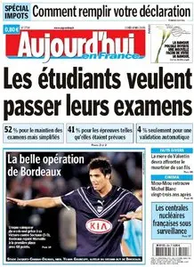 Aujourd'hui en France. (édition nationale "Le Parisien") du Lundi 04 Mai 2009