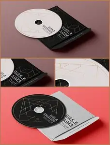 CD Disk Sleeve in Box Mock Up