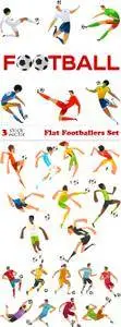 Vectors - Flat Footballers Set