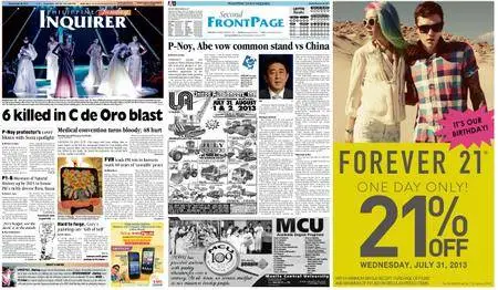 Philippine Daily Inquirer – July 28, 2013