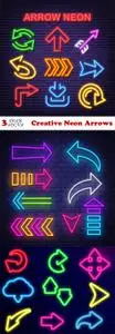 Vectors - Creative Neon Arrows