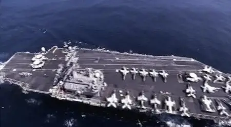 Die USS Ronald Reagan Militaerbasis auf hoher See